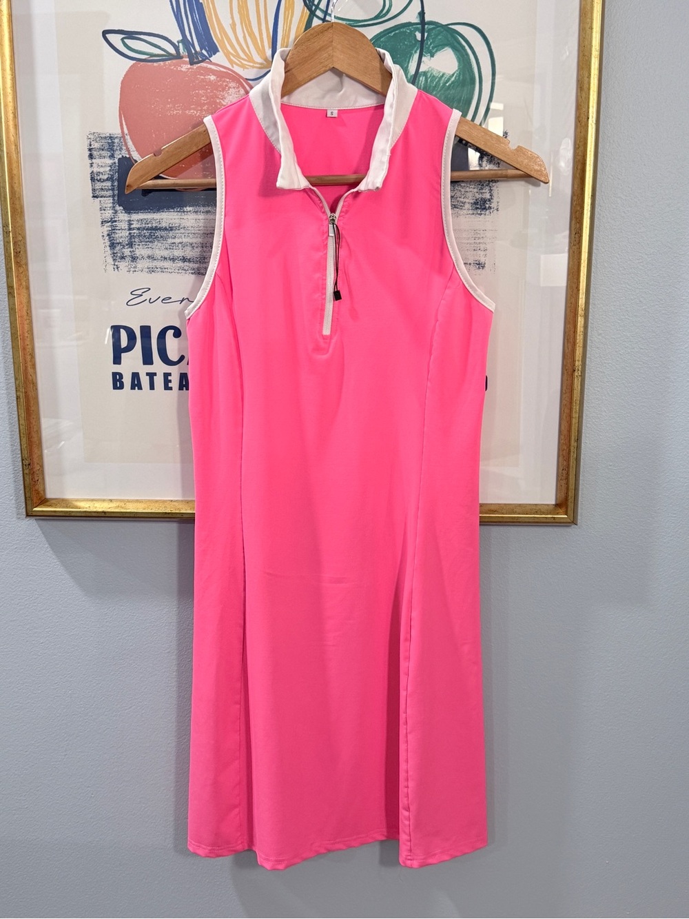 NWOT Amazon Tennis Sport Dress Pink White Small
